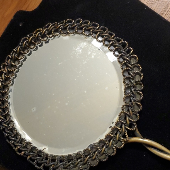 Antique Art Deco 1920s Hand Held Mirror - Picture 2 of 4